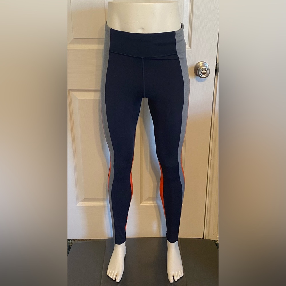 Athleta Crest Colorblock Tights in Navy